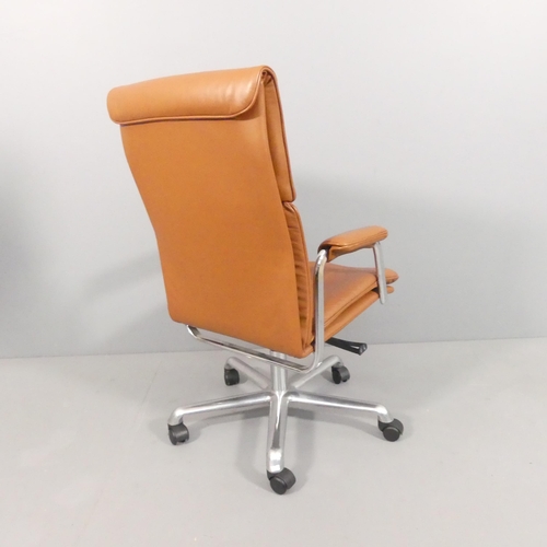 2019 - A Boss Design Delphi high back leather executive office chair with maker's label. RRP ca. £1350.