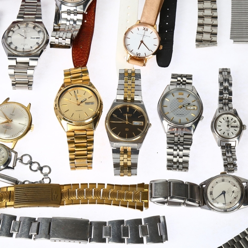 1094 - A quantity of various wristwatches, including Tissot Visodate Seastar, Seiko 5, Oris Super, Seiko Pr... 