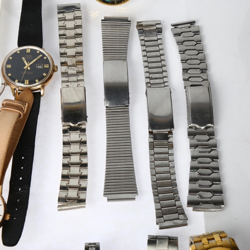 1094 - A quantity of various wristwatches, including Tissot Visodate Seastar, Seiko 5, Oris Super, Seiko Pr... 