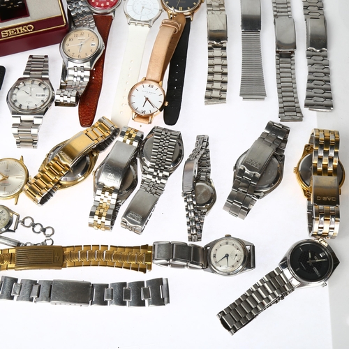 1094 - A quantity of various wristwatches, including Tissot Visodate Seastar, Seiko 5, Oris Super, Seiko Pr... 