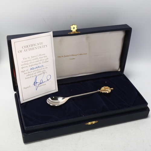 1710 - An Elizabeth II silver St James's House Collection spoon, 13.5cm, and a cased set of 6 silver teaspo... 