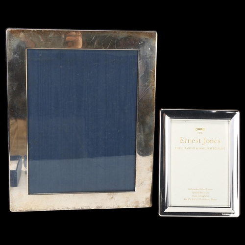 1750 - 2 Elizabeth II silver-fronted photo frames, largest overall 25cm x 20cm (2)