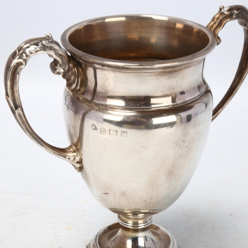 1758 - A George VI silver 2-handled trophy cup, Adie Brothers Ltd, Birmingham 1937, 13cm, 4.8oz