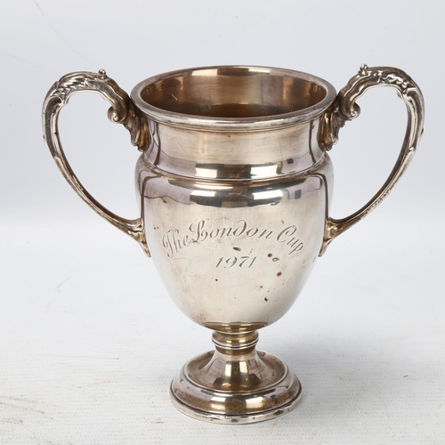 1758 - A George VI silver 2-handled trophy cup, Adie Brothers Ltd, Birmingham 1937, 13cm, 4.8oz