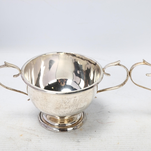 1772 - A George VI silver matching sugar bowl and cream jug, S Blanckensee & Son Ltd, Birmingham 1937, diam... 