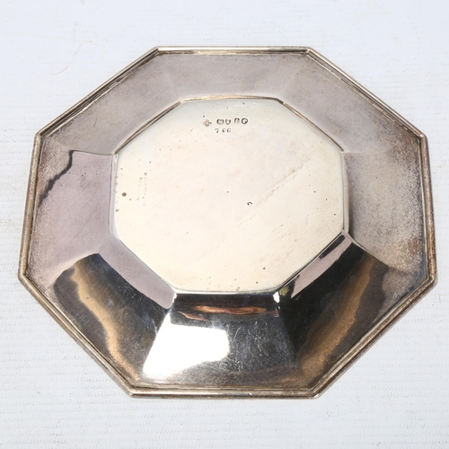 1792 - A Victorian octagonal silver salver, Barnard & Sons Ltd, London 1874, retailed by Hall & Co of Manch... 