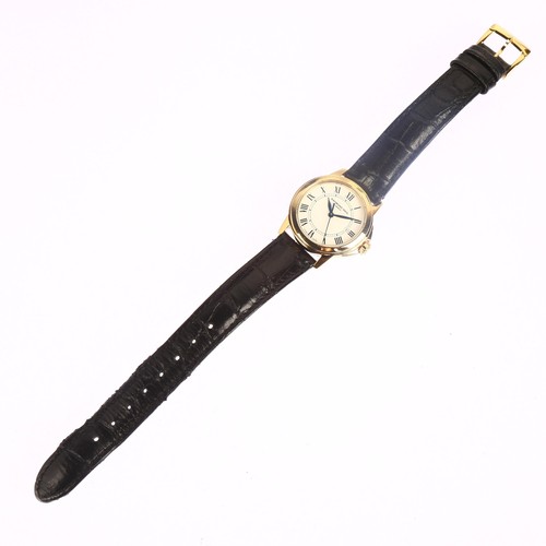 1080 - RAYMOND WEIL - a lady's 18k gold plated Tradition quartz wristwatch, ref. 5376, circa 2012, white di... 