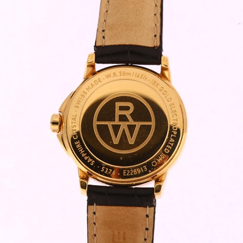 1080 - RAYMOND WEIL - a lady's 18k gold plated Tradition quartz wristwatch, ref. 5376, circa 2012, white di... 