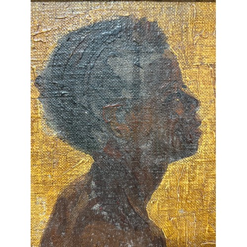 307 - Kathleen Alnatt, portrait of a man, oil on canvas laid on board, signed, 24cm x 20cm, framed