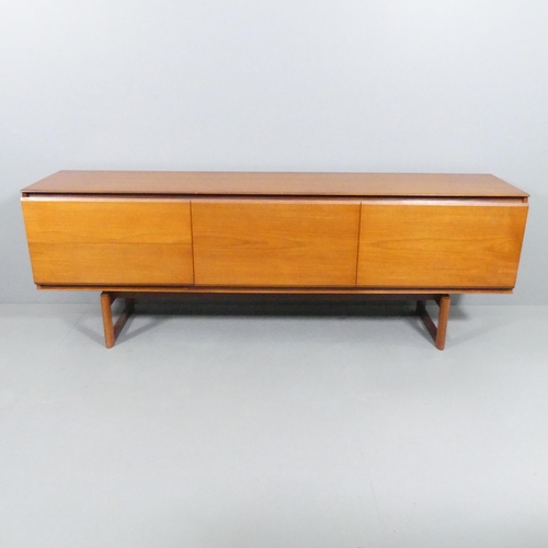 2028 - WHITE AND NEWTON - A mid-century teak Chilgrove sideboard, with two drawers, centre fall-front cupbo... 