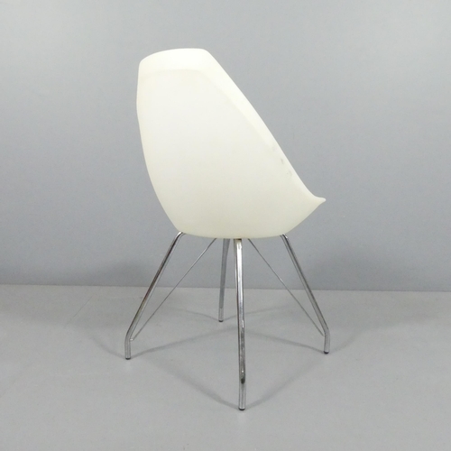 2030 - MIDJ - A contemporary Italian Ice chair, by Roberto Foschia with moulded seat on chromed base, havin... 