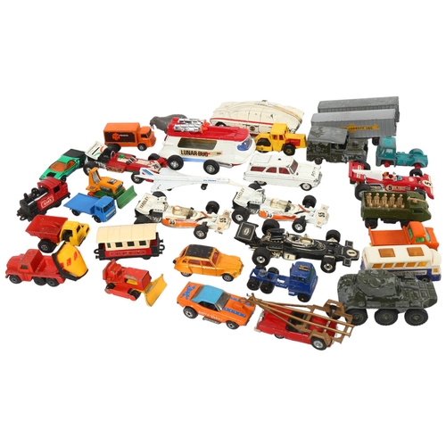 80 - A quantity of loose diecast vehicles, to include Corgi Comics Luna Bug, Matchbox Concorde, Dinky Toy... 