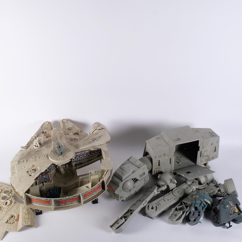 101 - STAR WARS - a Vintage Kenner Millennium Falcon, and a Vintage Kenner - At All Terrain Armoured Trans... 