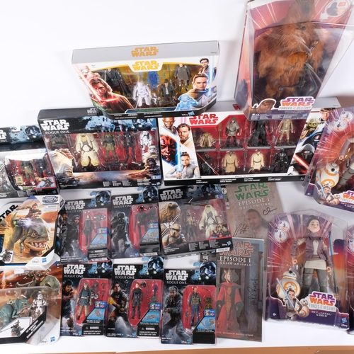 62 - STAR WARS - a quantity of boxed Star Wars figures, mostly associated with Star Wars Rogue One and St... 