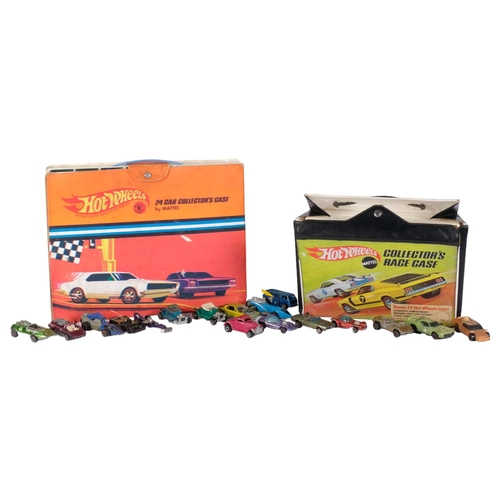 67 - HOT WHEELS ''Redlines'' BY MATTEL - a 1967 x 24-car collector's case, and a 24-car collector's race ... 