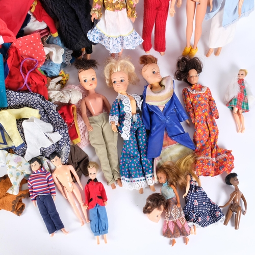 69 - A quantity of Vintage dolls and accessories, mostly associated with Sindy, dolls are either marked S... 