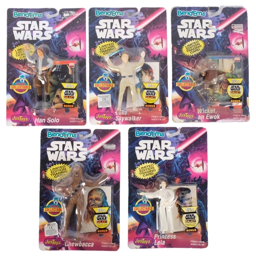 96 - STAR WARS - a group of 5 Ben-Ems figures by Just Toys, figures include Han Solo, Wicket, an Ewok, Ch... 