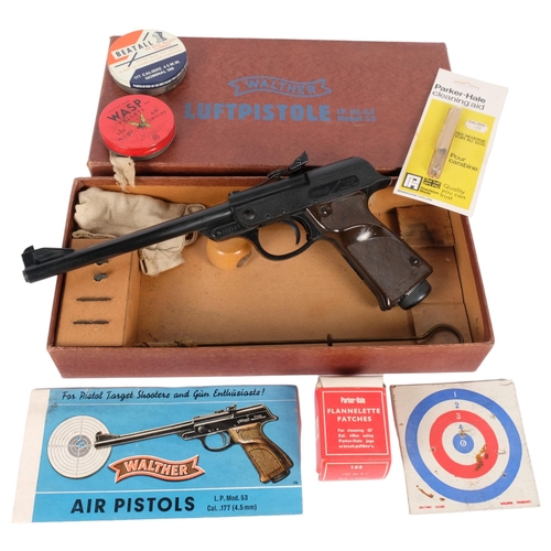 196 - A Walther model 53 4.5 calibre .177 air pistol, serial no. 040302, boxed