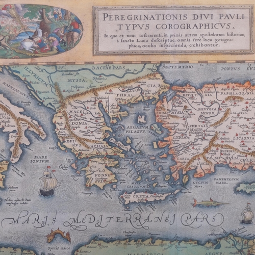 204 - An 18th/19th century hand-coloured map of the Mediterranean, 