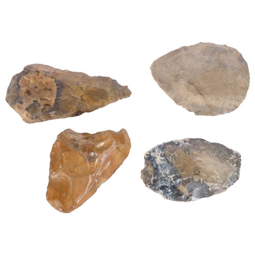 303 - A group of 4 Palaeolithic axed heads, 1 found at Furze Platt Maidenhead and another from Winchester ... 