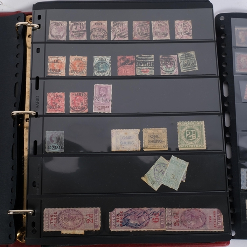 326 - An album of various British stamps, including a quantity of Penny Reds, Two Penny Blues, a Penny Bla... 