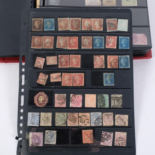 326 - An album of various British stamps, including a quantity of Penny Reds, Two Penny Blues, a Penny Bla... 