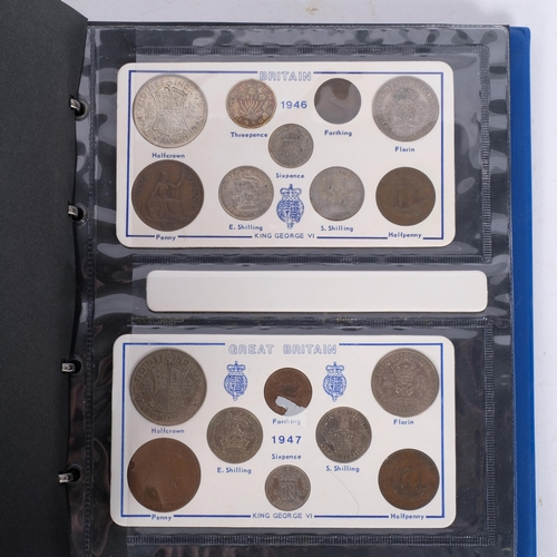 328 - An album of King George VI gift coin sets, dates range from 1937 to 1952