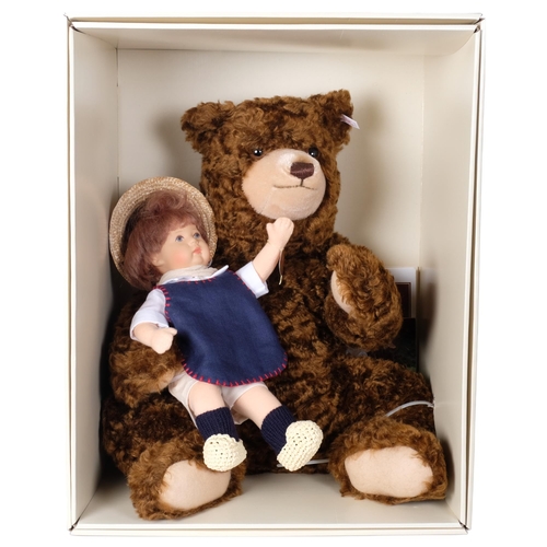 123 - Cathe Kruse and Margaret Steiff Fritzl & Hein 200 Year Anniversary Cathe Kruse doll and teddy bear, ... 