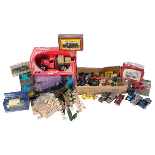 147 - A quantity of diecast vehicles and other toys, including many Corgi, Lesney, Dinky and other toys, i... 