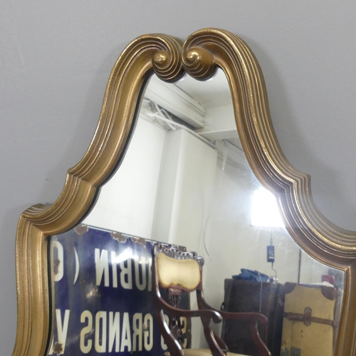 2659 - A modern resin framed French style wall mirror. 52x109cm.