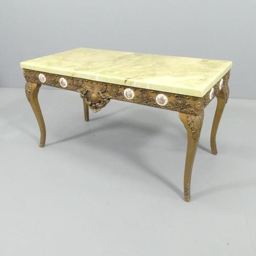 2662 - A Balinese hardwood nest of 3 occasional tables, with relief carved decoration, largest 67x67x39cm, ... 