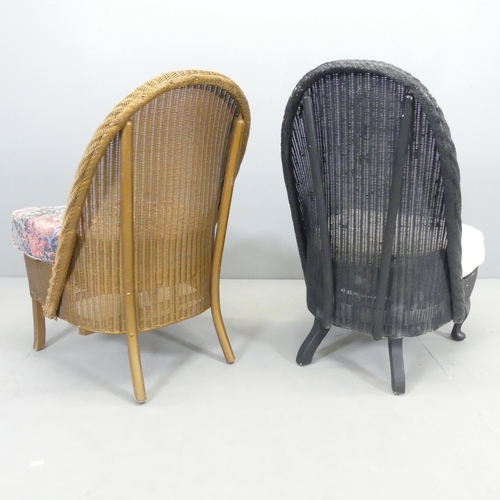 2666 - Two similar Lloyd Loom chairs.