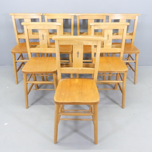 2680 - A set of seven Chapel chairs from the Clive Vale United Reform Church.