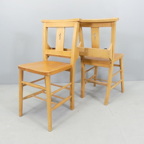 2680 - A set of seven Chapel chairs from the Clive Vale United Reform Church.