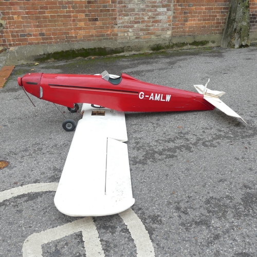 2711 - A large scratch built model plane, with detachable wings.