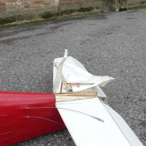 2711 - A large scratch built model plane, with detachable wings.