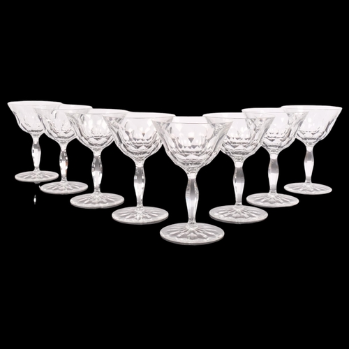 357 - A group of 8 Orrefors Prelude stemware cut-glass Sherry glasses, all marked and referenced to the un... 