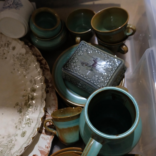 379 - A group of various ceramic ware, including a quantity of Nelson Ware, side plates and serving dishes... 