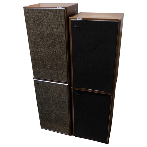 384 - GOODMANS LOUD SPEAKERS LTD - a pair of 1970s floor standing Magnum SL loud speakers, H63cm, and a pa... 