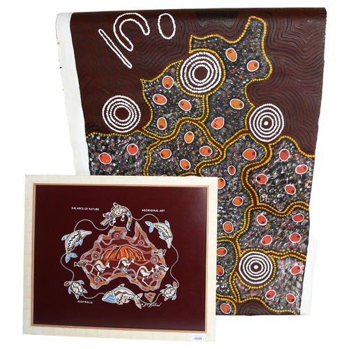 1009 - A J W Eastwood framed Aboriginal art, 