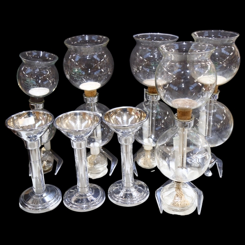 953 - Hellem, a collection of French Pyrex cafetieres (5), tallest 41cm