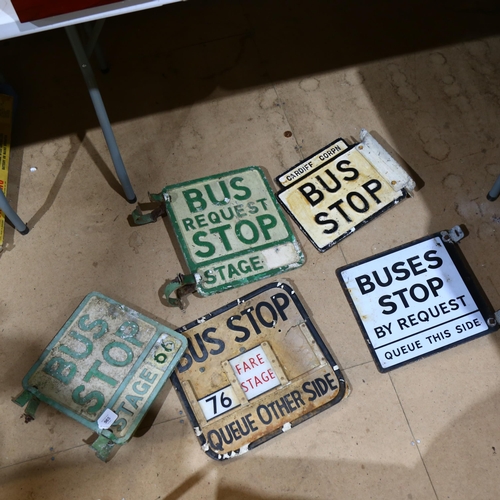 965 - A group of early 20th century bus stop signs