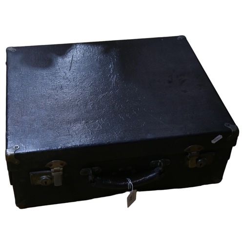 968 - A Vintage salesman's sample case, with cantilever fitted trays, W49cm