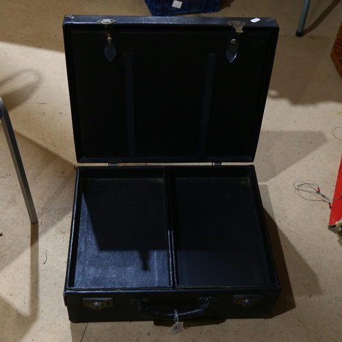 968 - A Vintage salesman's sample case, with cantilever fitted trays, W49cm