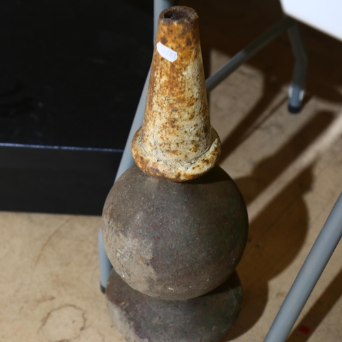 969 - A Victorian cast-iron bollard, overall height 60cm