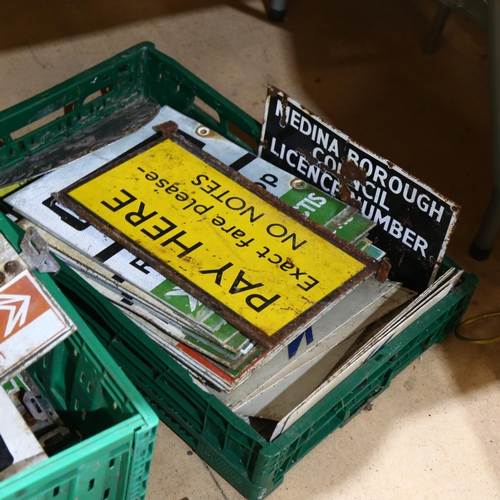 970 - A large collection of Vintage bus stop signs, posters, cigarette cards etc