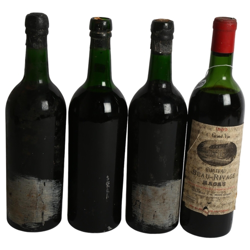 984 - 4 various bottles, to include a 1959 Beau-Rivage, 1966 Smith Woodhouse Port, a bottle of 1959 Chatea... 