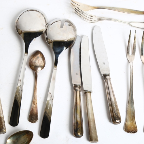 1101 - Various mixed plated cutlery, mostly WMF