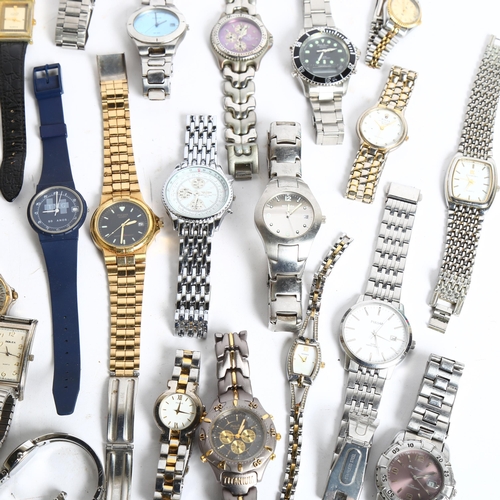 1134 - A tray of modern wristwatches, various quartz movements and brands