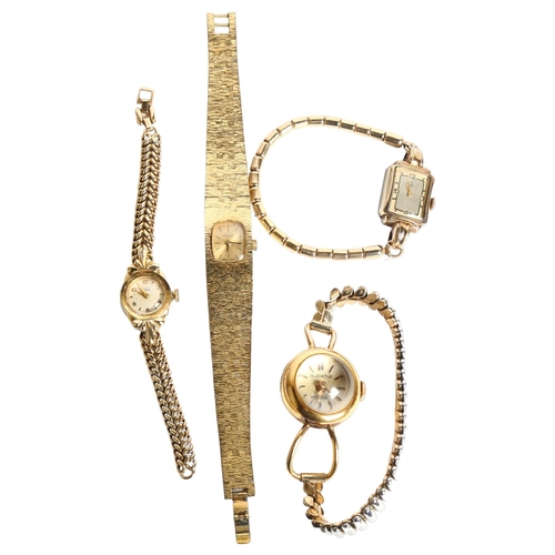 1138 - 4 lady's wristwatches, including Omega and Smiths